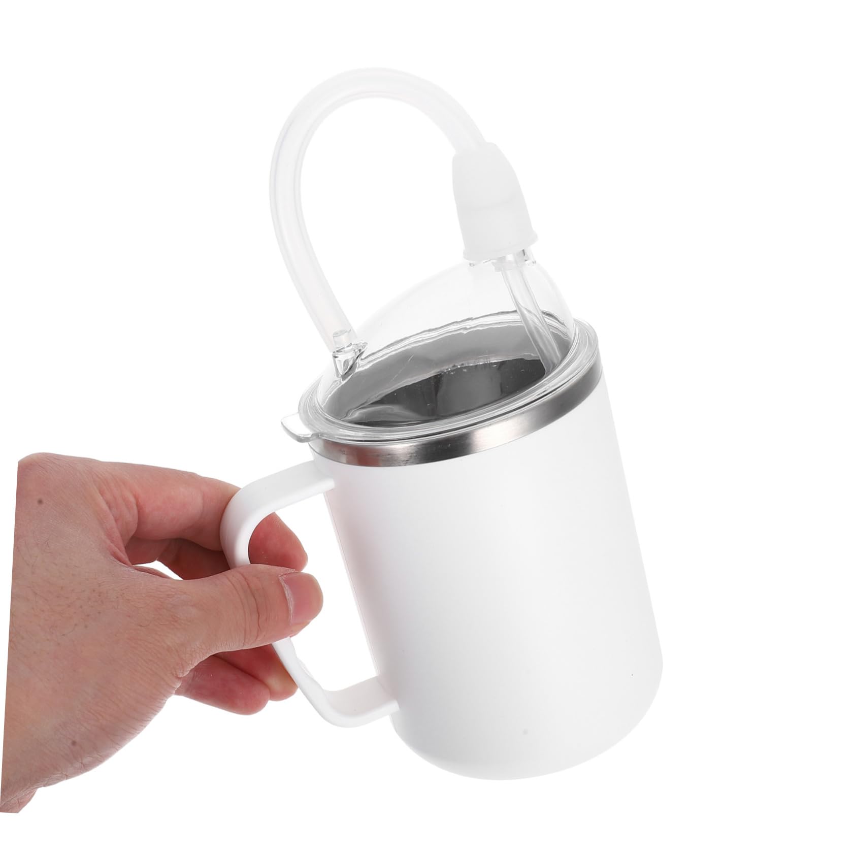 Veemoon Bicchiere Antifuoriuscita 500 Ml con Maniglie per Anziani e Adulti Disabili