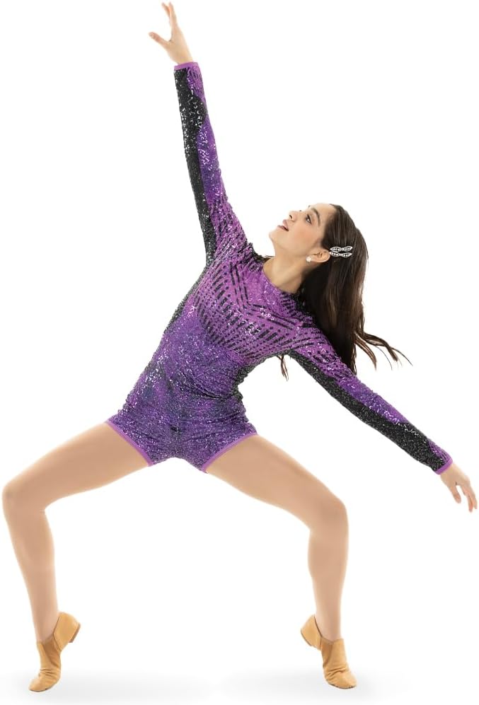 Alexandra Collection No Limit Long Sleeve Sequin Biketard