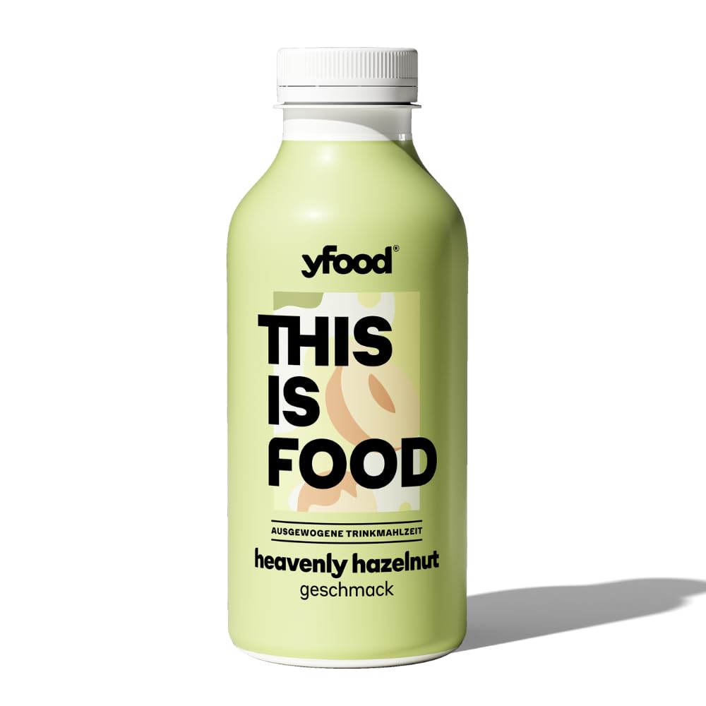 yfood Trinkmahlzeit Heavenly Hazelnut - 12 x 500 ml für unterwegs & stressige Tage - vollwertig & ready-to-drink mit 30 g Protein, 26 Vitaminen und Mineralstoffen - inkl. 3€ Pfand