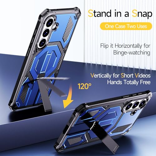 Image of S26+ Case Magnetic for Samsung Galaxy S26 Plus Phone: 6.7 Inch,with Screen Protector,[Compatible with MagSafe] Military Grade Drop Proof Protection Magnetic Case for 26+ Plus - Blue