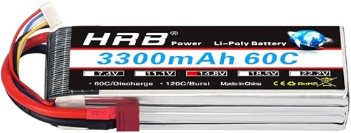 HRB 4S 148v 3300mAh 60C Lipo batería con enchufe T para RC helicóptero avión barco Quadcopter