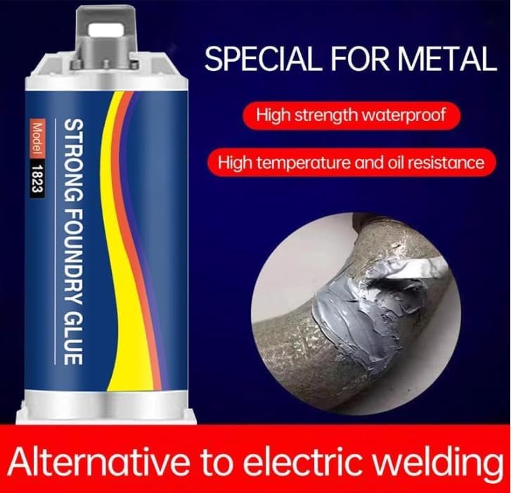 Strong Foundry Glue for Metal, AB Metal Glue Heavy Duty Weld Adhesive,Heat Resistant Super Adhesive,Plastic Steel Ceramics Tiles Leak Sealing Enhanced Casting Adhesive for All Surfaces