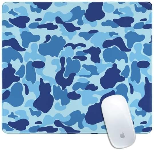 Vista 99 de Skinit Alfombrilla de mouse grande para juegos, diseño de camuflaje de dientes de tiburón con bordes cosidos, impermeable, base de goma