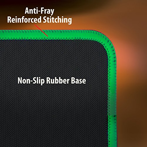 Enhance Extended Large Gaming Mouse Pad - Xl Mouse Mat (31.5" X 13.75") Anti-Fray Stitching For Professional Esports With Low-Friction Tracking Surface And Non-Slip Backing - Green #TOP7