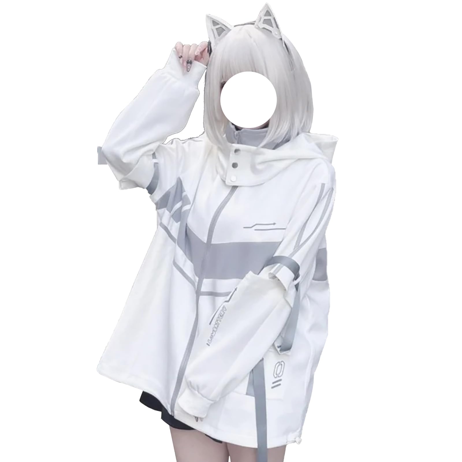 Amazon.co.jp: [ZYOOFOV] 地雷系 ジッパー レディース フード