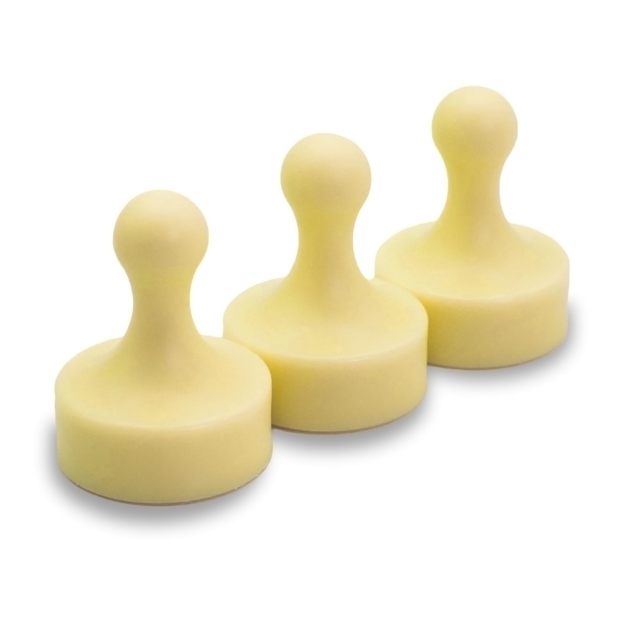GLASSBOARD STUDIO Powerful Neodymium Magnets, Pawn-Shaped - Strong Fridge/Refrigerator and Whiteboard Magnet, Ideal for Office, Kitchen, Crafts - Rare Earth, Heavy Duty (3, Lemonade Yellow)