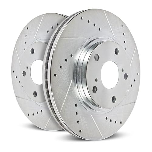 Power Stop Front Drilled Slotted Rotors For Hyundai Elantra N