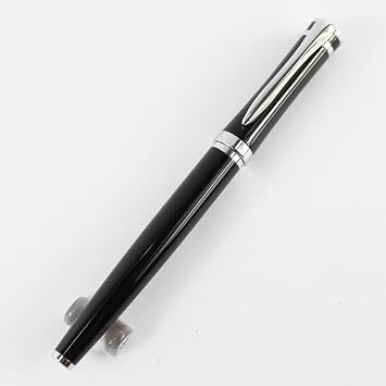 Gullor 3035 Medium Nib Black Fountain Pen with Silver Clip