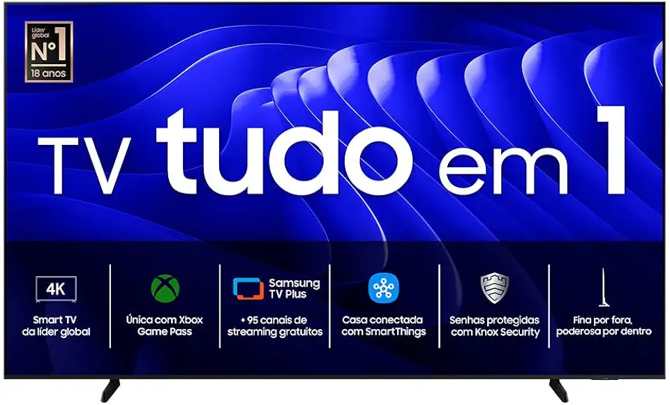 Samsung Smart Super Big TV 98" Crystal UHD 4K 98DU9000 2024, Processador Crystal 4K, Painel até 120Hz, Alexa built in 98"