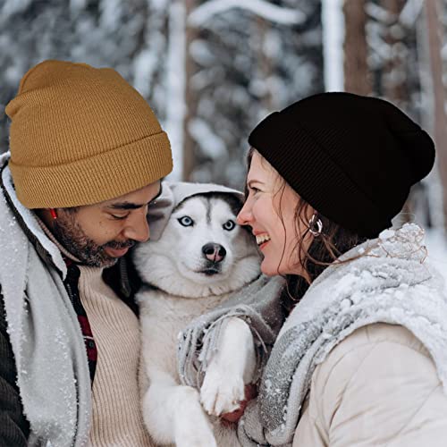 Image of ZOORON 1&2 Pack Beanie for Men Women Slouchy Beanie Hats Winter Knit Caps Soft Ski Hat Unisex
