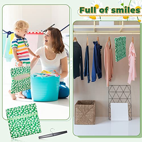 Nuenen Peg Bag for Washing Line with Hanger Clothes Peg Bag with Hook Laundry Accessories for Washing Line Clothes Storage, 11.42 x 11.42 Inches(Daisy) - Image 6