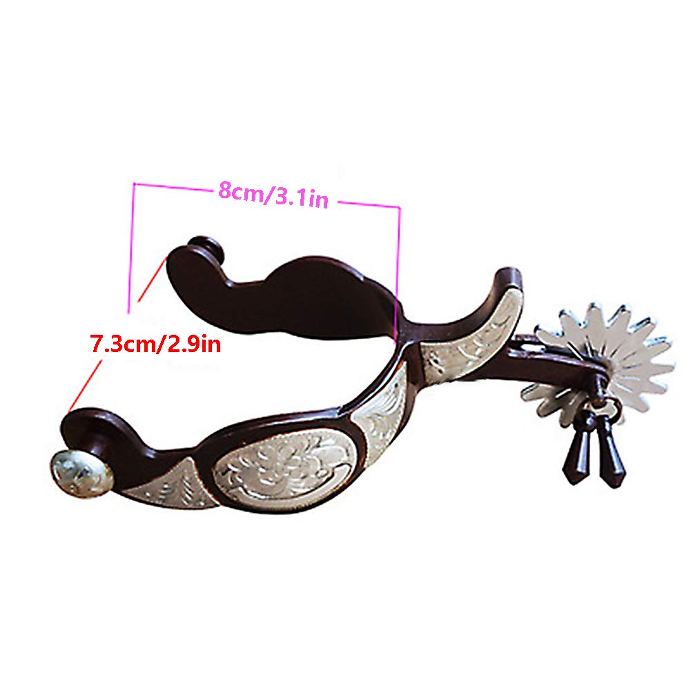 Éperons Showman Acier Noir – Croix Dorée – Homme – Neuf