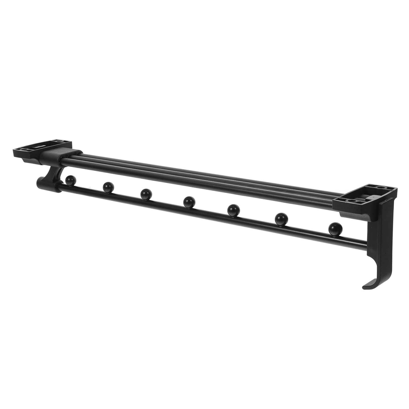 CHILDWEET Clothes Pole of Closet Accessories for Coat Hanger Hangers Racks for Clothes An Fittings Adjustable Closet Hanging Rod Closet Bar Clothing Rod Closet Accessories Black Abs