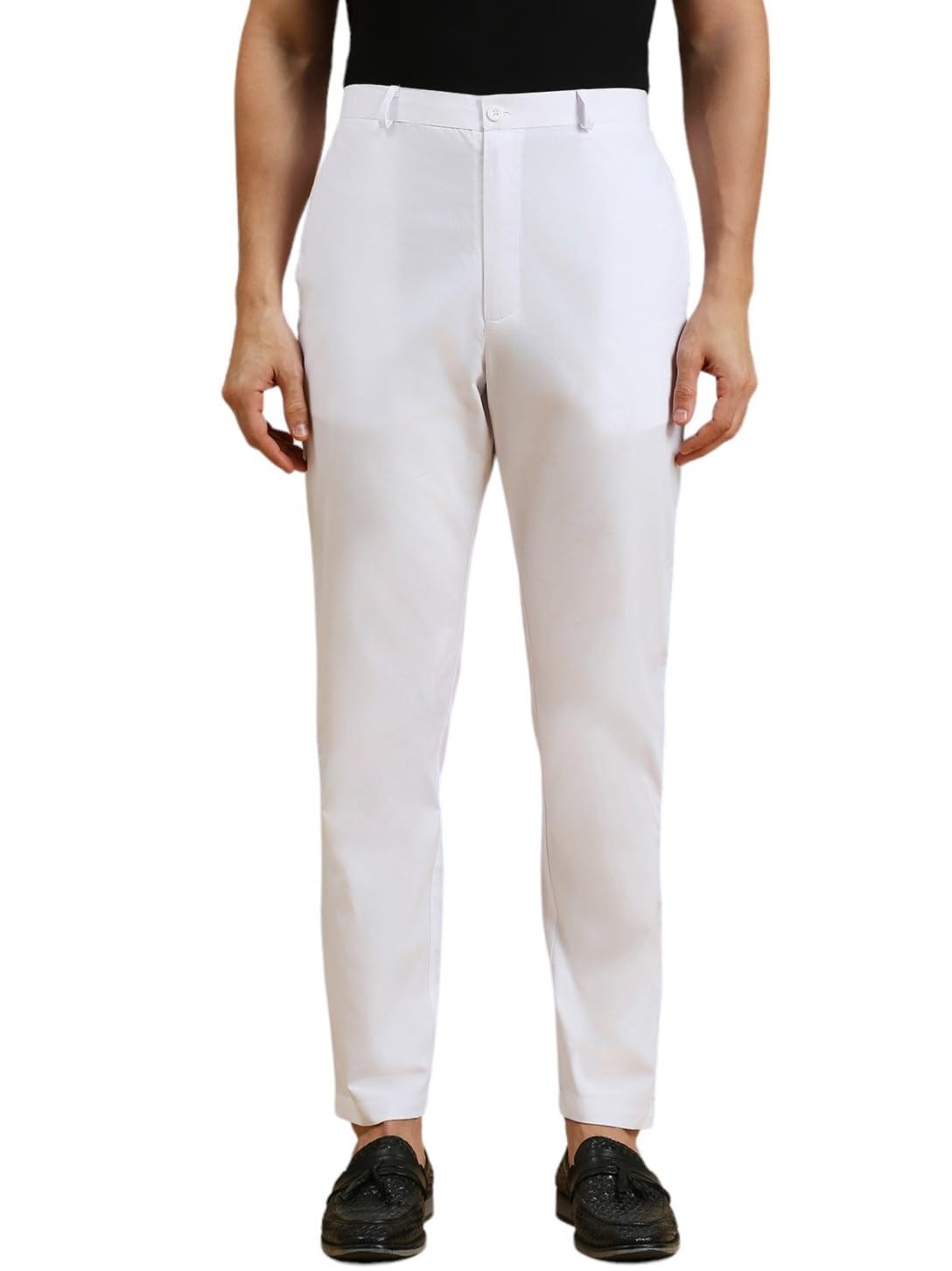 Men's Cotton Slim Fit Trouser Style Pyjama | Button Waist | Partial Elastic