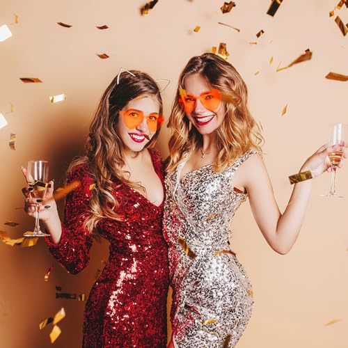 8PCS Heart Sunglasses Colorful Heart Shaped Sunglasses Bulk Sun Glasses for Bachelorette Party Favors Halloween4