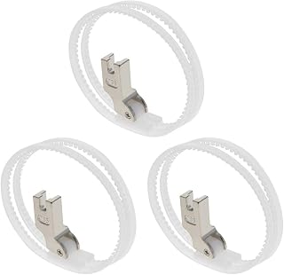 Othmro 3Pcs #T35 Double Ring Presser Foot - Plastic and Steel for Industrial Sewing Machine - High Shank Hinged Feet in White
