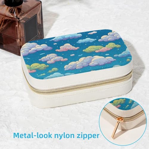 Boîte à bijoux portable nuages pour ne plus emmêler vos colliers