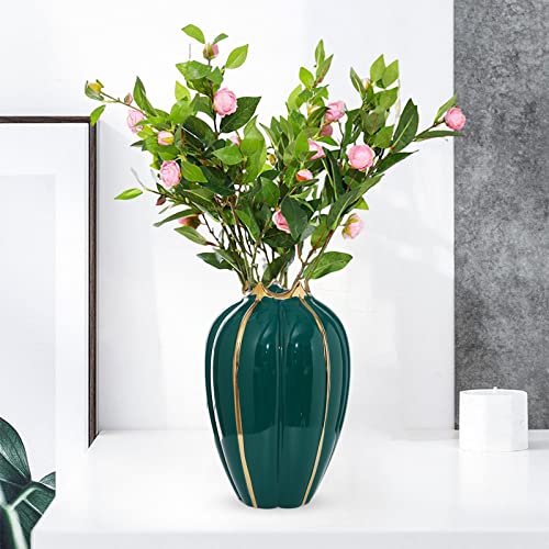 Vase à fleurs minimaliste centre de table pot en céramique verte