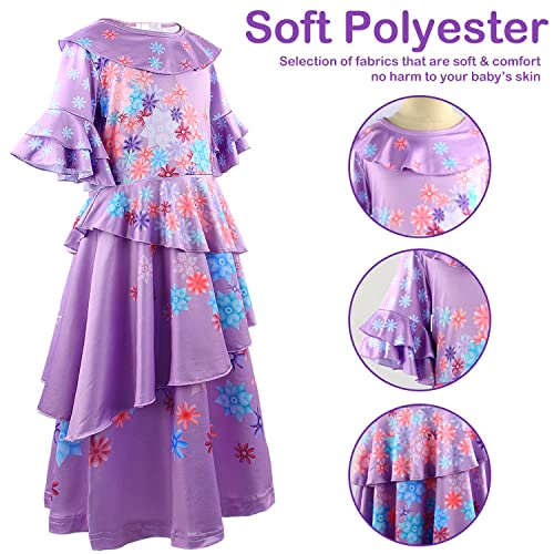 M MUNCASO Girls Mirabel Dress, Encanto Costume Princess Isabela Madrigal Cosplay Costume for Princess Costumes Girl Dress Up - Image 4