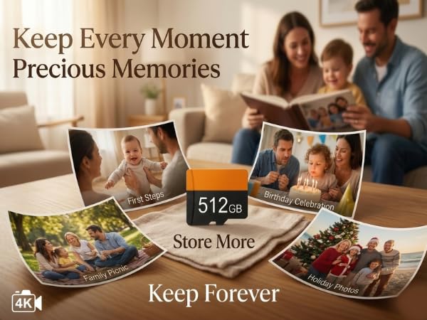 Image of Memory 512GB EP Series A1 / V30 Support Micro SD Card SDXC Android Smartphone and Tablet with 4K App Optimized (512GB)