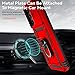 SunStory Phone Case for Samsung Galaxy A25 5G Case with HD Screen Protector & Slide Camera Cover & Kickstand, [Military-Grade] Phone Case for Galaxy A25 5G (Red)