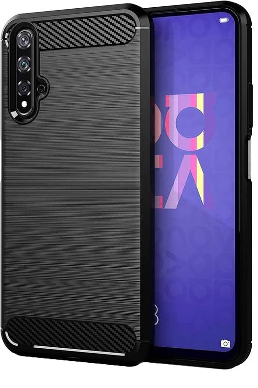 Image of Hybrid Carbon Fiber Back Case for Honor 20 / Huawei Nova 5T (Black)