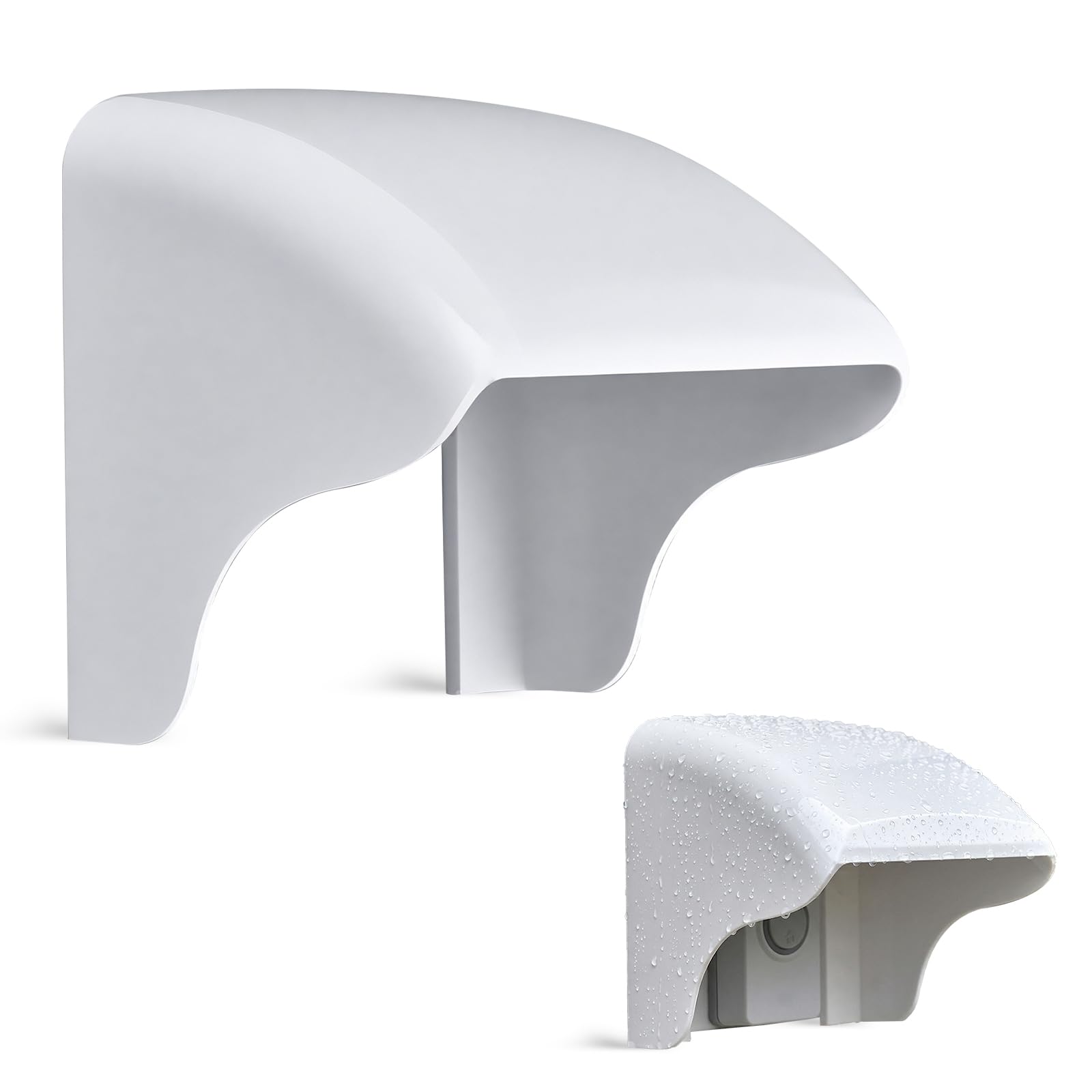 Copertura Impermeabile per Campanello, 1 Pezzi Bianco Senza Fili da Esterno Protezione Esterna Impermeabile Copertura Antipioggia Campanello per Pulsante del Campanelli Citofono