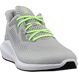 adidas Men's Alphabounce+ Running Shoe, Grey/Signal Green/Grey, 11 M US