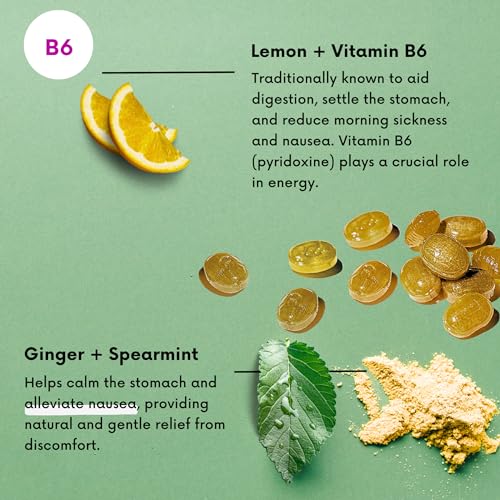 Image of Tummy Tame Drops - 3X Better Absorption | Herbal Relief for Occasional Indigestion, Bloating, Gas, Nausea, Upset Stomach | Ginger, Lemon, Spearmint & B6. Individual Drops, (Pack of 2)