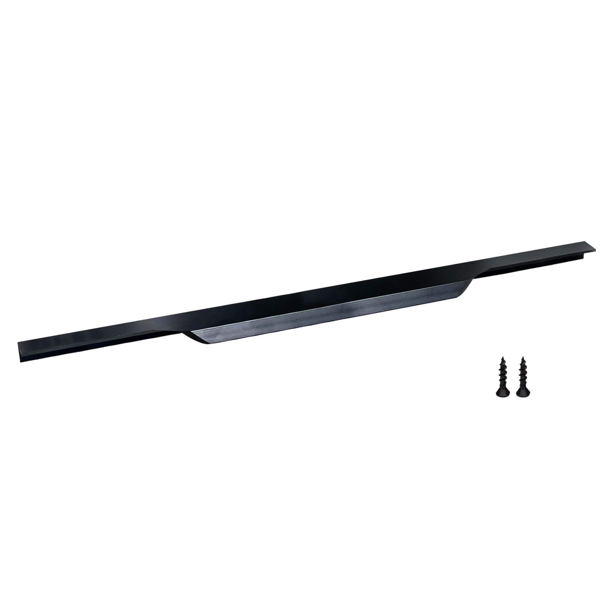 Highdecora Black Long Profile Pull Handle For Furniture Wardrobe, Kitchen Cabinet, Tv Unit, Drawer (2, )