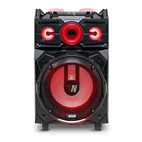 NOVIK NEO. IMPACT ONE. 2-way Portable Powered Speaker System, Rechargeable Battery Powered, Bluetooth, PMPO Woofer: 12