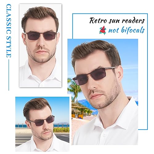 OCCI CHIARI Men’s Reading Sunglasses Retro Style Durable Sun readers 1.0 1.25 1.5 1.75 2.0 2.5 2.75 3.0 3.5 4.0(Brown,175)2