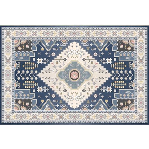 カーペット 大判ラグ センターマット 滑り止め ペルシャ風 防ダニ オールシーズン カラー19 床保護 80*160 毛が短い 掃除しやすい 吸水速乾 家庭用 新築祝い 引越し