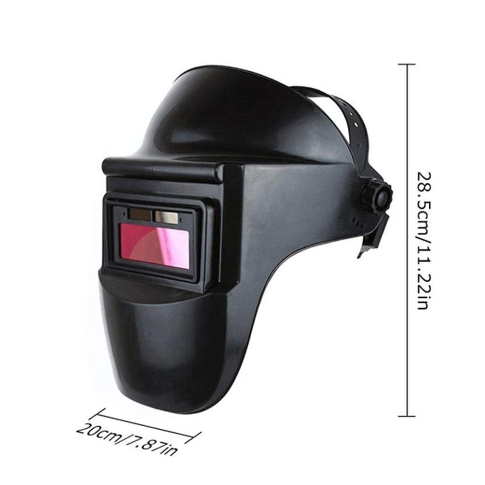 Mascara de Soldar, Careta para Soldar Máscara de soldadura eléctrica Casco de oscurecimiento de soldadura Rango ajustable de la lente for la máquina de soldadura
