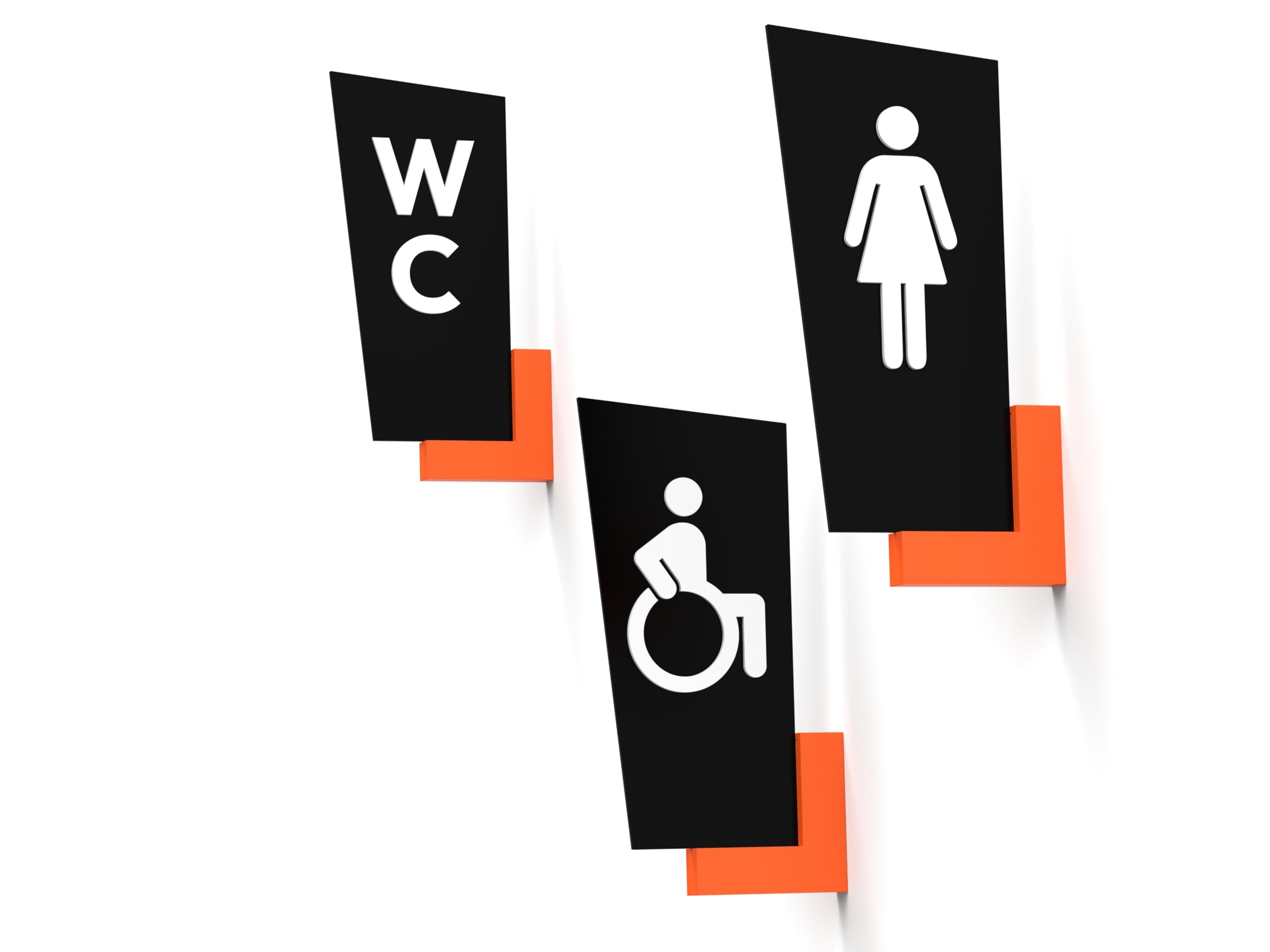 3DP Señales Direccionales con Flechas – Pictogramas Personalizados – Set de 3