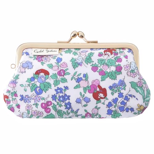 マイメロディ がま口 ミニポーチ サンリオ キャラクター リバティプリント 花柄 小さめ 化粧ポーチ 可愛い おしゃれ 日本製 ナンシーズ・オーチャード (ナンシーズ・オーチャード ホワイト)