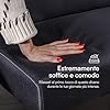 Baroni Home Divano Letto in Tessuto 3 Posti Trasformabile in Letto Imbottito, Divano Reclinabile con Gambe in Plastica da Salotto, Camera degli Ospiti, Apertura 93 cm, 167x70x77 cm, Nero #3