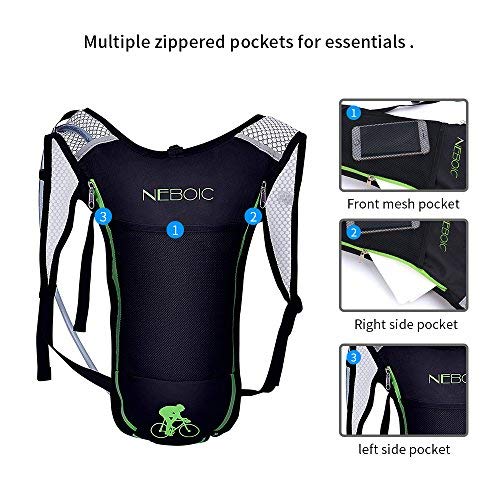 Neboic 2Pack Hydration Backpack Pack with 2L Hydration Bladder