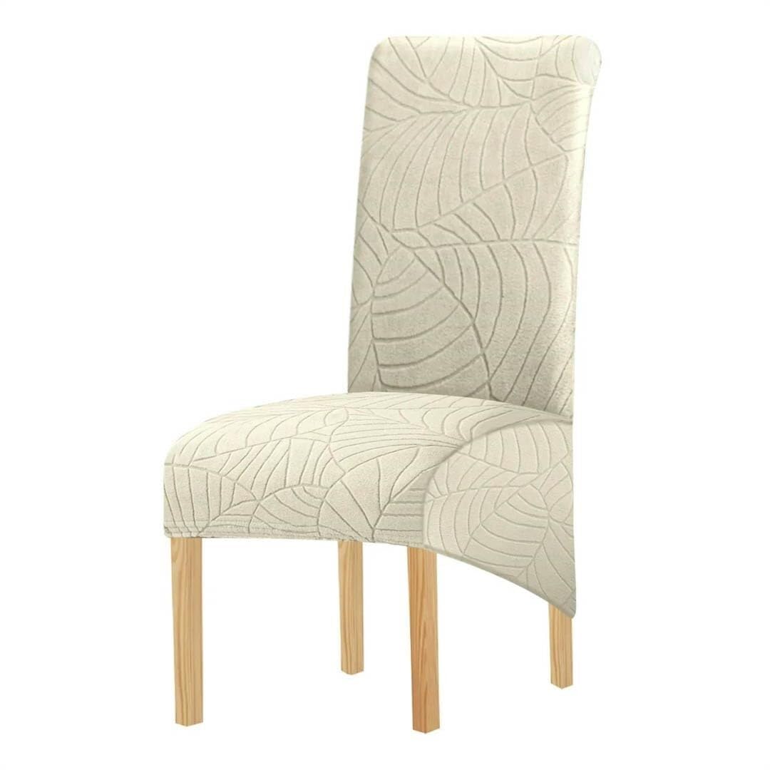 NMVAWIPT Leaf Pattern Stretch Chair Covers, Removable Washable Seat Protectors With Universal Fit For Home & Commercial Decor(New3,6pcs)