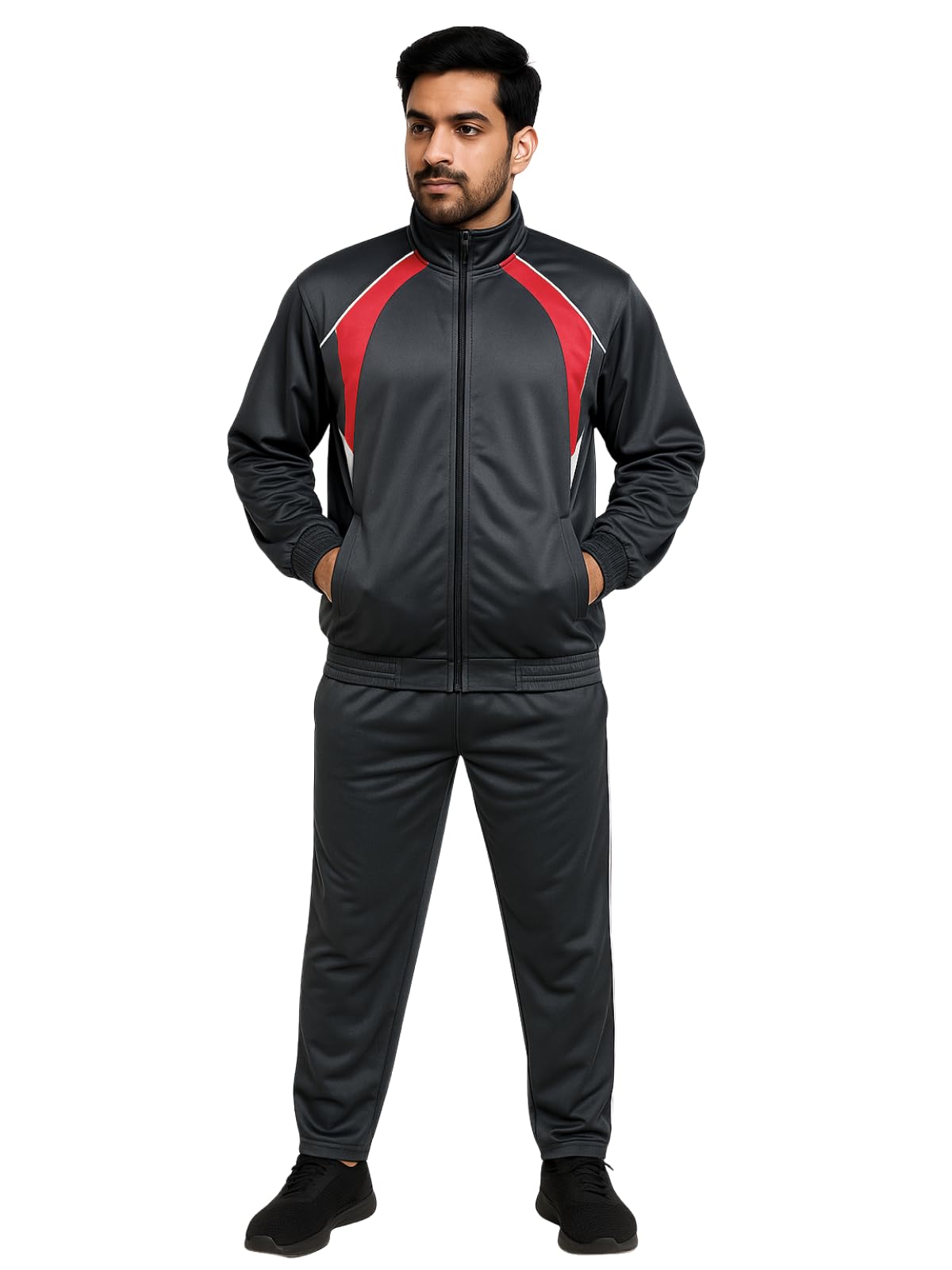 Namahshri Men’s Winter High Neck Collar Superpoly Tracksuit for Running Gym Training Sports | Lightweight | Full Sleeve Jacket | Track Pant Set for Men-image-43