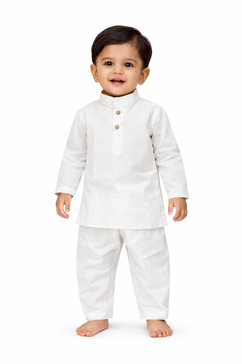 Baby Boy White Kurta Pajama Set, Traditional Indian Ethnic Wear, Long Sleeve, Mandarin Collar, Two-Piece Outfit - Review, Price and Buying Guide