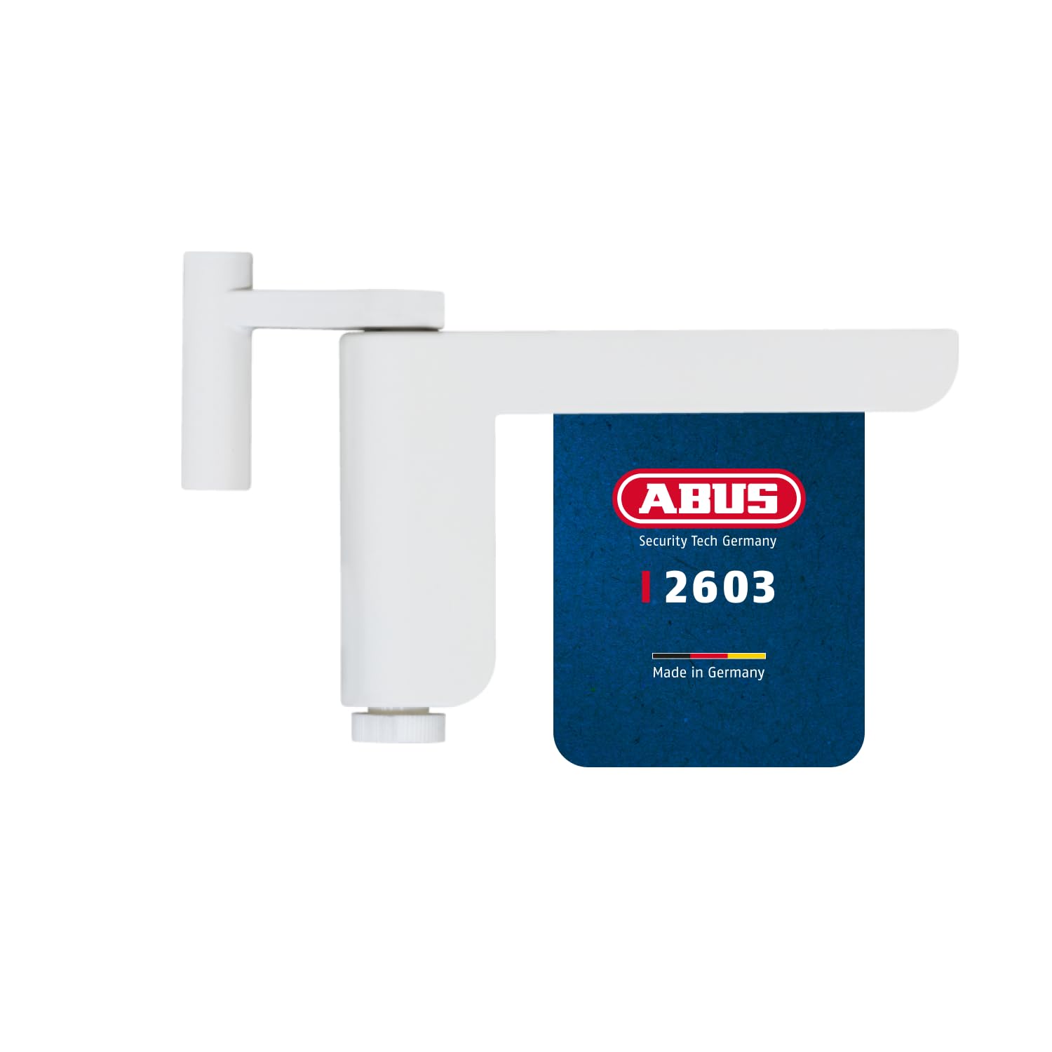 ABUS Ferme-porte 2603 pour portes intérieures légères - convient aux portes de chambres se fermant à gauche et à droite - sans perçage, sans vis - blanc | Pour portes jusqu'à 20 kg, épaisseur de pliage jusqu'à 16 mm, 3 niveaux de fermeture, montage sans o