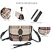 TartanAire Crossbody Bags for Women Satchel Bags Red Green Plaid Zipper Closure Patchwork Handbags with 2 Removable Straps