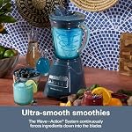 Hamilton Beach Power Elite™ Blender with 40 oz. Glass Jar, Pour Spout, 12 blending functions, wave action, Kitchen Makeover Blue, 58155J