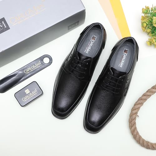Image of CARLOMAN Genuine Leather Formal Shoes for Men