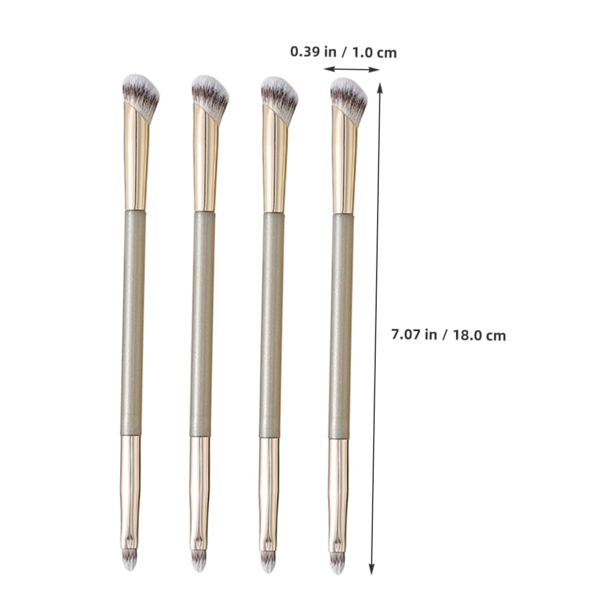 WOFASHPURET 4pcs Professional Makeup Brush Set Double-ended Concealer Brush for Foundation Blush and Contouring Soft Bristles for Finish Travel-friendly