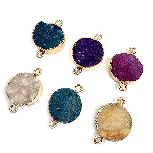 Pendentifs en agate naturelle pour bracelet et fabrication de bijoux DIY en pierre