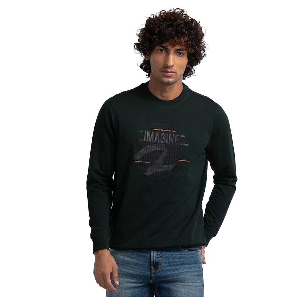 spykar Men's Cotton Round Neck Sweatshirt (MSS02BBLW157)-picture-19