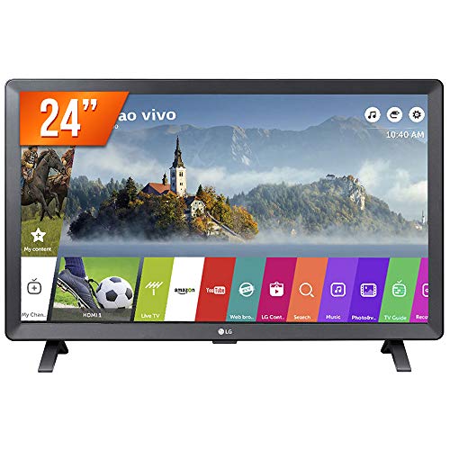 Smart TV LED 24" Monitor LG 24TL520S, Wi-Fi, WebOS 3.5, DTV Machine Ready