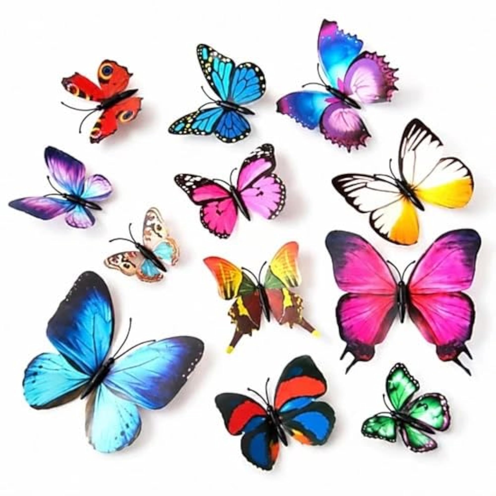 3D Butterfly Wall Decals Stickers, Multicolour